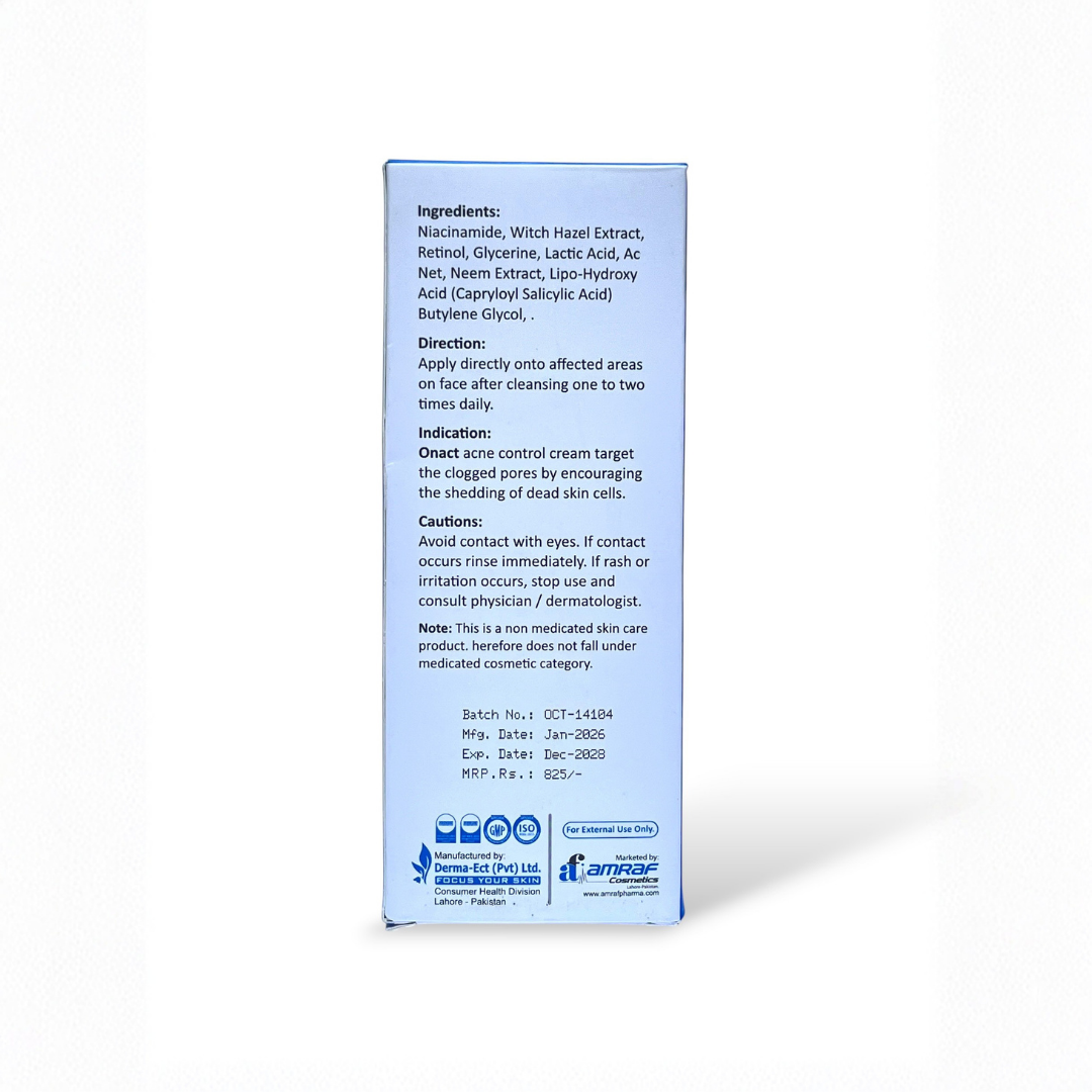 Onact Acne Control Cream - 30gm